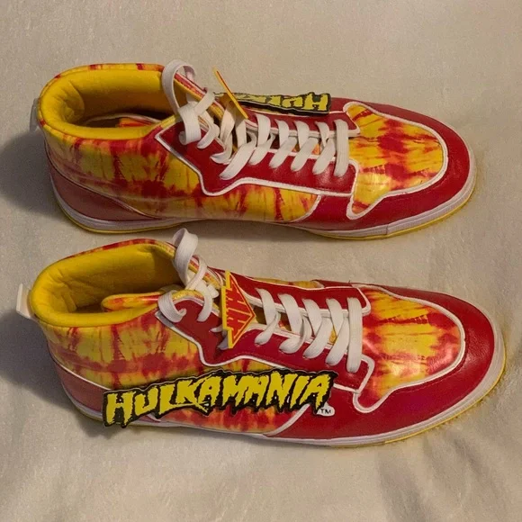 Hulk Hogan HULKAMANIA Red & Yellow WWE Size 13 Shoes - Picture 3 of 16